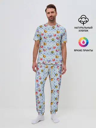Мужская пижама с брюками / Праздничные Игрушки