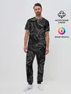Мужская пижама с брюками / Черные розы