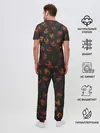 Мужская пижама с брюками / Огненные черепа | Carbon