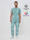 Мужская пижама с брюками / Зимний Лесной Пейзаж