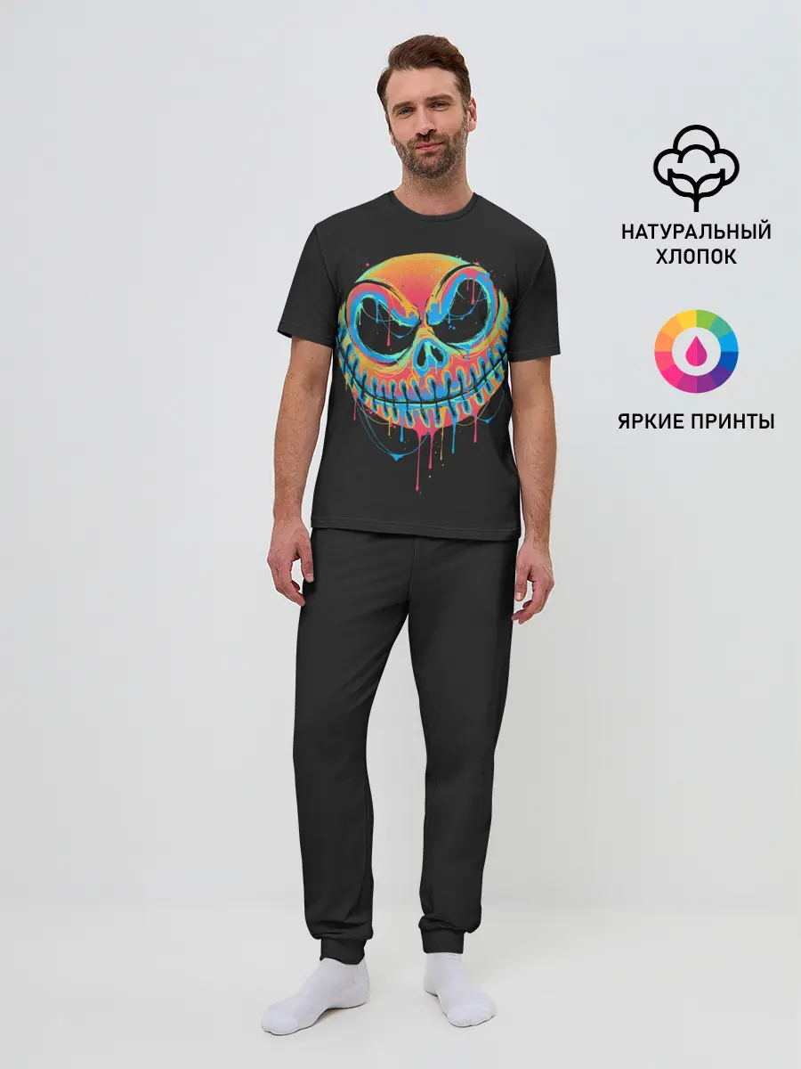 Мужская пижама с брюками / Jack Skellington. Paints