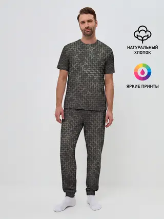 Мужская пижама с брюками / Geometric textures