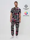 Мужская пижама с брюками / SQUID GAME ЛОГО PINK