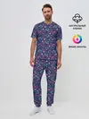 Мужская пижама с брюками / Снежные Узоры