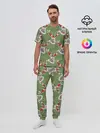 Мужская пижама с брюками / Новогодние олени 2022