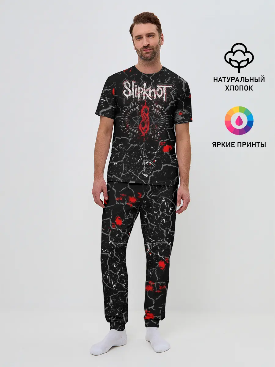 Мужская пижама с брюками / Slipknot Rock | Слипкнот Музыка Рок Гранж