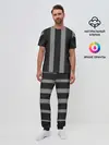 Мужская пижама с брюками / ретро полосы