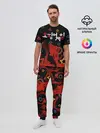 Мужская пижама с брюками / Игра в кальмара пламя.
