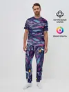 Мужская пижама с брюками / Космический абстрактный паттерн