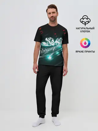 Мужская пижама с брюками / Кибератака