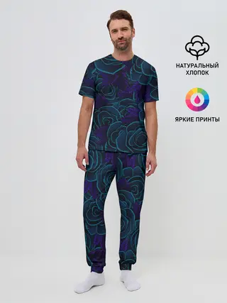 Мужская пижама с брюками / Пепельная Роза