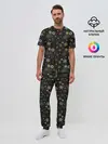 Мужская пижама с брюками / Зимние Узоры