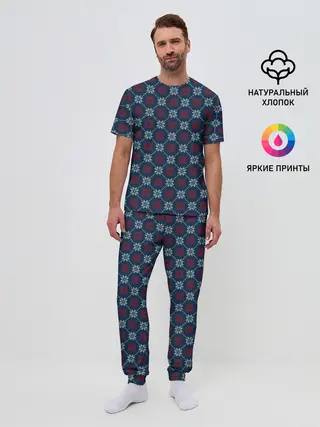 Мужская пижама с брюками / Свитер Алатырь
