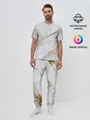 Мужская пижама с брюками / Золото на белом