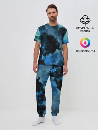 Мужская пижама с брюками / Взрыв на глубине