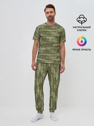 Мужская пижама с брюками / Оружие