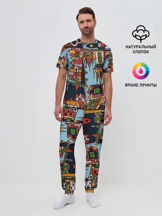 Мужская пижама с брюками / Рождество в Праге