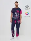 Мужская пижама с брюками / ДЕВУШКА В КИМОНО И ПТИЦАМИ