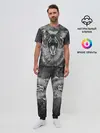 Мужская пижама с брюками / Волчья пасть, зевает