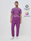 Мужская пижама с брюками / Новогодний дом.