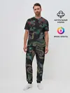 Мужская пижама с брюками / Цветные драконы
