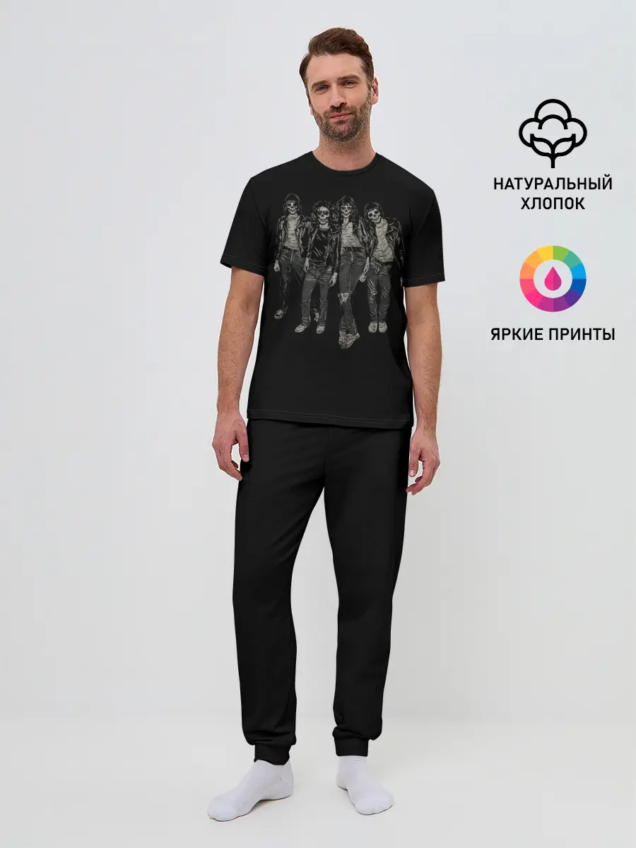 Мужская пижама с брюками / Группа Рамонс