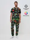 Мужская пижама с брюками / МАЙНКРАФТ ПАТТЕРН ГЕРОИ ИГРЫ