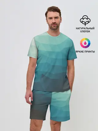 Мужской костюм с шортами / Геометрия