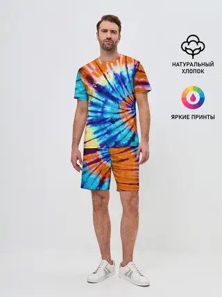 Мужской костюм с шортами / Tie dye