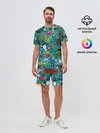 Мужской костюм с шортами / стикербомбинг