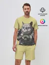 Мужской костюм с шортами / Кот