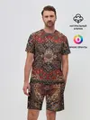 Мужской костюм с шортами / Красивый ковер