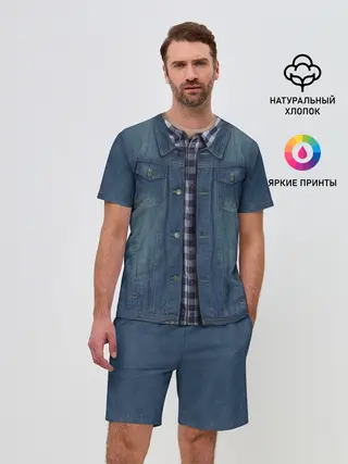 Мужской костюм с шортами / Джинсовка