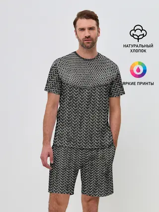Мужской костюм с шортами / Кольчуга с горловиной