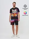 Мужской костюм с шортами / Кот с едой