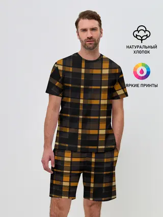 Мужской костюм с шортами / В клетку