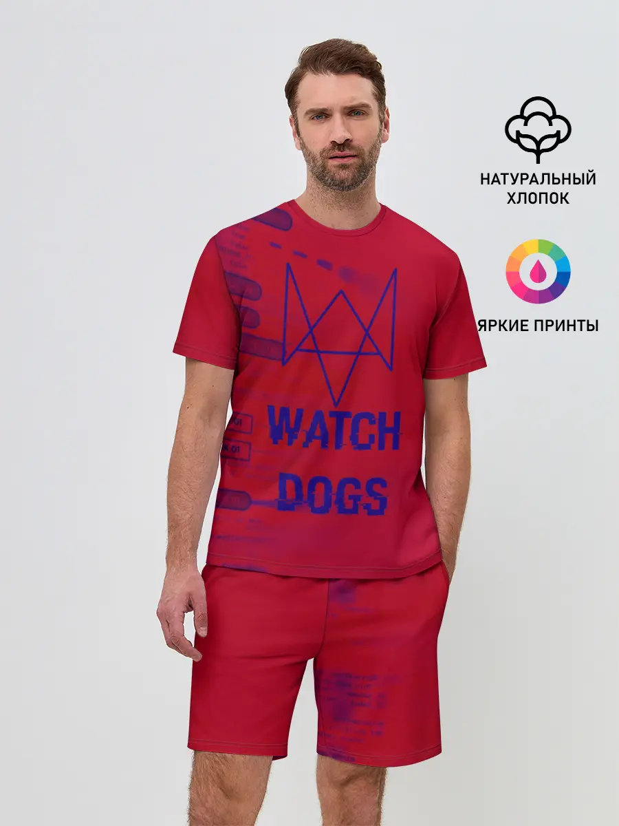 Мужской костюм с шортами / Watch Dogs hacker collection