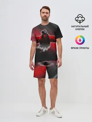 Мужской костюм с шортами / Ворон