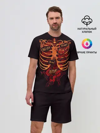 Мужской костюм с шортами / Человеческий скелет