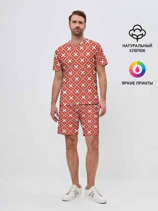 Мужской костюм с шортами / узоры