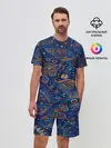 Мужской костюм с шортами / Необычные узоры