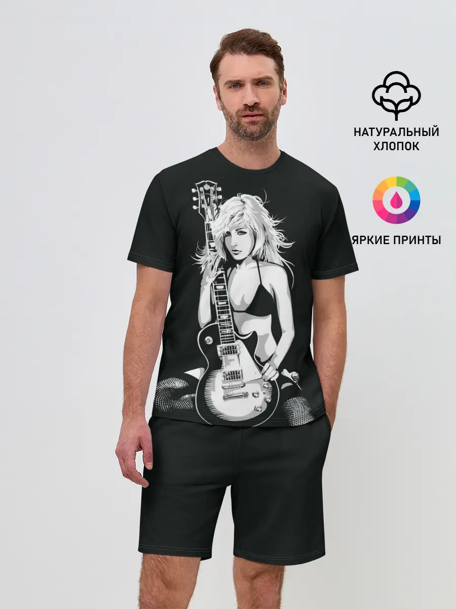 Мужской костюм с шортами / Девушка с гитарой