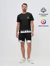 Мужской костюм с шортами / Honda abstract black 2018