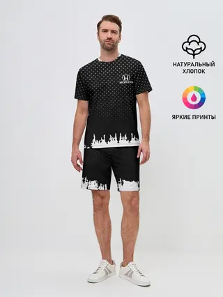 Мужской костюм с шортами / Honda abstract black 2018