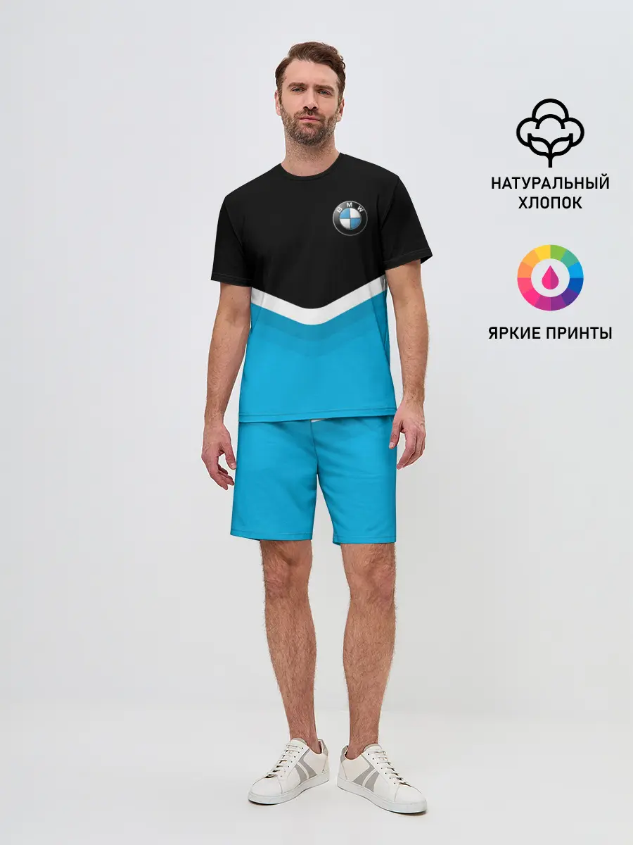 Мужской костюм с шортами / BMW Black & Blue