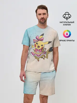 Мужской костюм с шортами / Пикачу
