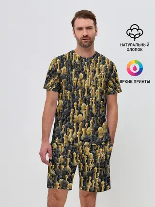 Мужской костюм с шортами / Шахматы