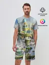 Мужской костюм с шортами / Город в небе