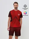 Мужской костюм с шортами / Mazda car sport RED