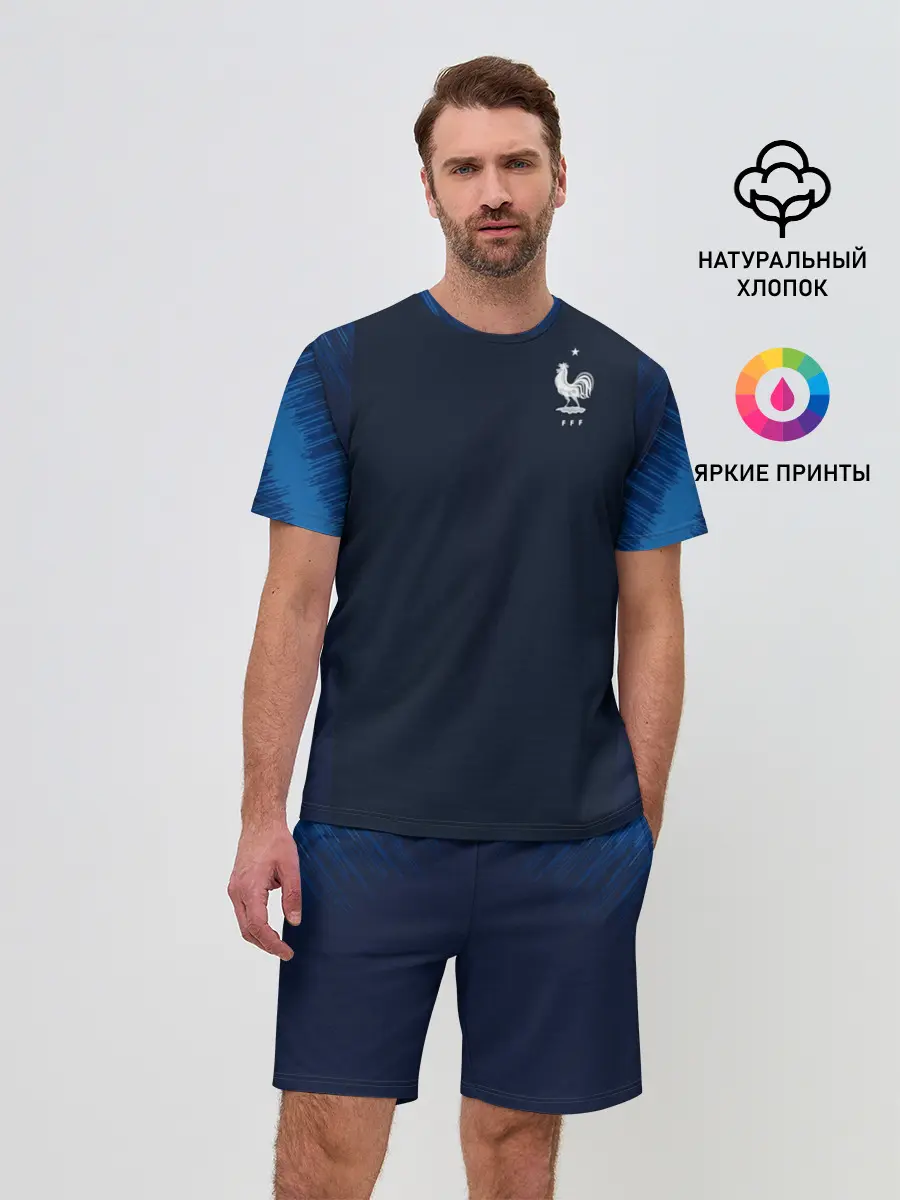 Мужской костюм с шортами / France home WC 2018